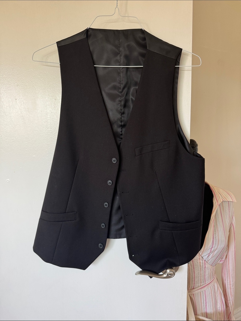 Classic Men's Black Vest - Tailored Dress Waistcoat